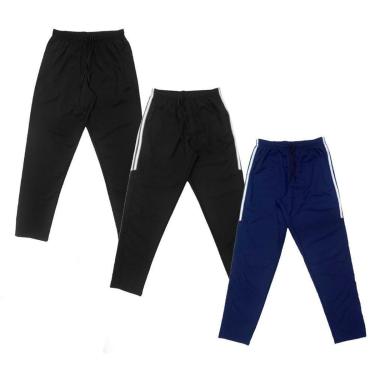 Imagem de Kit 3 Calças de Tactel Black Bear Lisa Básica Masculina Casual-Masculino