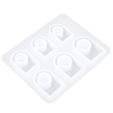 Imagem de Generic Molde de Anel de Cabeça Quadrada de Silicone, Kit de Joias Faça você Mesmo Translúcido Moderno para Presentes Feitos à Mão, Molde de Silicone Resistente Ao Calor para Cenas Artesanais
