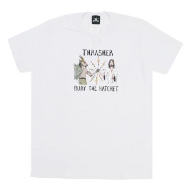 Imagem de Camiseta Thrasher X Toy Machine B.T.H - Branco-Masculino