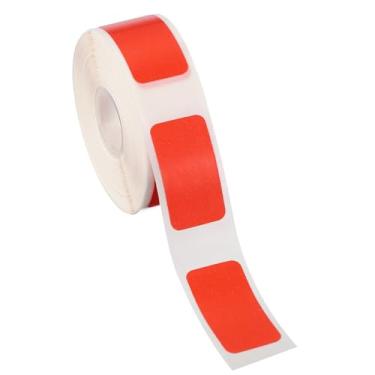 Imagem de PATIKIL Adesivos de etiqueta térmica, refil de papel de impressão autoadesivo de 0,9 x 0,5 fita 300 para etiqueta de nome, endereço de código de barras, vermelho