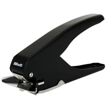 Imagem de oshhni Alicate para furo único redondo, perfurador de crachá manual, perfurador de papel multifuncional para cartões de identificação em PVC, artesanato e