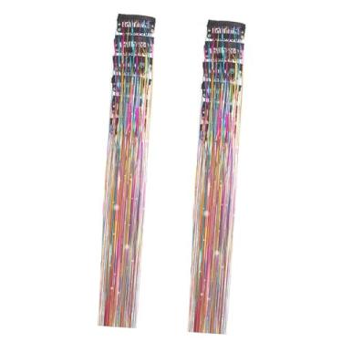 Imagem de oshhni Conjunto de 12 acessórios de cabelo com glitter brilhante de 50 cm, perfeitos para lembrancinhas de casamento e festas temáticas, Colorida