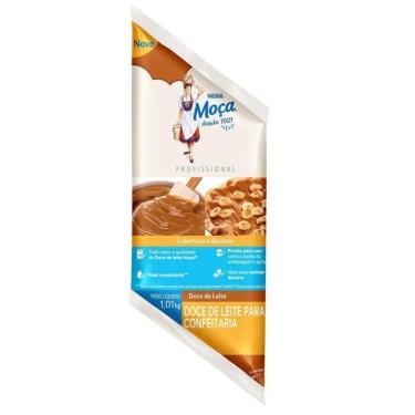 Imagem de Recheio e Cobertura Doce de Leite 1,01 KG Para Confeitaria Moça Nestle