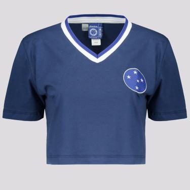 Imagem de Cropped Cruzeiro Clube Feminino Azul-Feminino