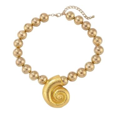 Imagem de TINCOLIA Colar gargantilha com pingente de estrela do mar punk exagerado feminino boho imitação de pérola joias joias joias