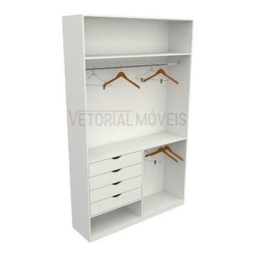 Imagem de Armário Arara Gaveta Milena M2 Closet Lojas Sapato Mdp - VETORIAL MÓVE