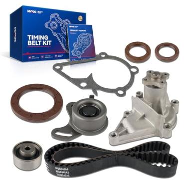 Imagem de KAX Kit de correia dentada com bomba de água adequada para Hyundai Accent 2006-2011, Kia Rio 2006-2011, Accent 2001-2005 1.6L, Rio5 2006-2011, OEM # 24312-26050, 25100-26015, 244312-26050, 25100-26015