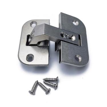 Imagem de Dobradiça de armário de canto oculta ajustável com corte de torta, serve para armários e portas duplas de armários de canto