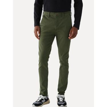 Imagem de Calça Aramis Masculina Chino Color Basica Verde Militar-Masculino