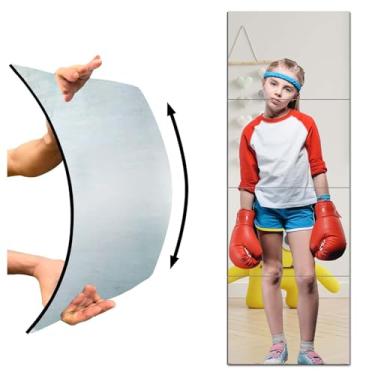 Imagem de Espelho de porta inquebrável de comprimento total, espelho de corpo inteiro para crianças, 4 peças x 30,5 x 40,6 cm, espelhos longos de plexiglass inquebráveis para armário de quarto, espelhos de