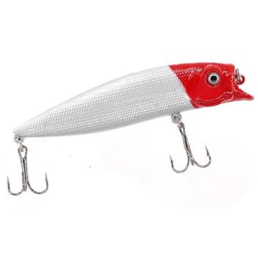 Imagem de Isca Artificial Popper Topwater 9,5cm 12g – Isca Dura com Anzol Triplo e Olhos 3D para Pesca em Água Doce e Salgada(9.5cm 12g,D)