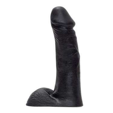 Imagem de Prótese Realística Maciça Com Escroto 18,5 X 4,7Cm Brinquedo Erótico Dildo Consolo MAN20 (PRETO)