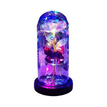 Imagem de Conjunto De Caixa De Presente Com Rosa Eterna Em Ovo De Vidro Rosa, Pr