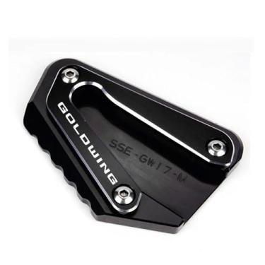 Imagem de Anti-derrapante Para goldwing 1800 2018-2023 gold wing gl1800 2002-2017 cnc suporte de pé placa extensão lateral ampliar(Black A)