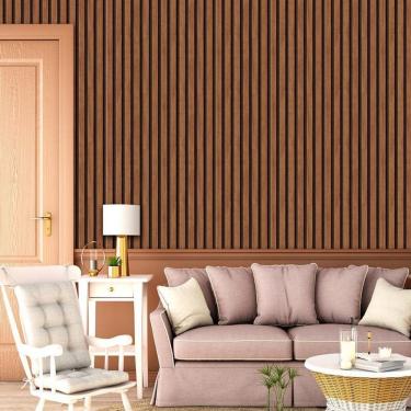 Imagem de Papel De Parede Efeito Ripa Jacaranda Claro Natural Lavavel