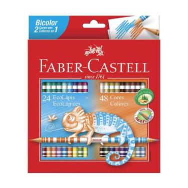 Imagem de Lápis De Cor Faber-Castell 48 Cores Bicolor Duplo Ecolápis