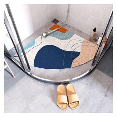 Imagem de Tapetes de banho antiderrapantes e tapetes de chuveiro, tapete de banho, adequado para banheiro, banheira, tapete de banho antiderrapante em forma de ventilador) C (F)