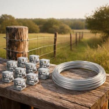 Imagem de Kit 10 Catracas Esticador para Cerca Arame Galvanizado Fio 16 1kg - Ca