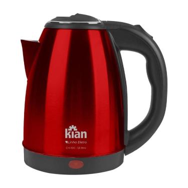 Imagem de Chaleira Elétrica 1,8L 1000W CH100 Vermelha Kian 127v