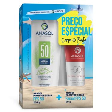 Imagem de Anasol Prot.Solar Kit Oil Free E Toque Seco Fps50 200G+60G