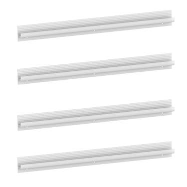 Imagem de Kit 4 Puxadores 49,3cm Para Balcão Cozinha 150cm Veneza Multimóveis Mp3086 Branco