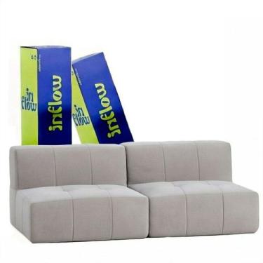 Imagem de Sofá Modular Na Caixa Em Boucle 2 Lugares Inflow - Inflow Sofá, Cinza