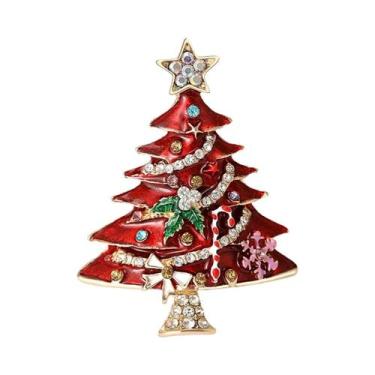 Imagem de Broche De Estrela De Strass Para Árvore De Natal, Alfinete Clássico Pa