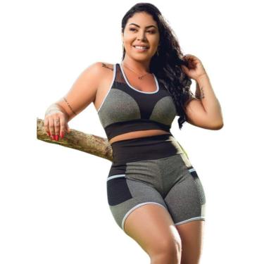 Imagem de Conjunto Top e Short Fitness Academia Top-Feminino