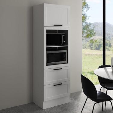 Imagem de Torre Quente 70cm para Forno e Micro-ondas com 1 Porta Basculante Roda