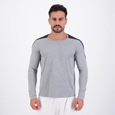 Imagem de Camiseta Topper Performance Poliamida Manga Longa Cinza, M