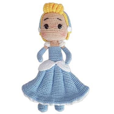 Imagem de Princesa Amigurumi Crochê Artesanal em Linha de Algodão