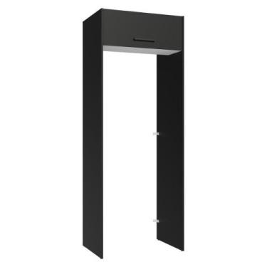 Imagem de Porta-geladeira 83 Cm 1 Porta Basculante Preto/branco/preto Agata Made