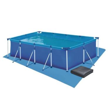Imagem de Piscina Retangular 5000 Litros Capa e Forro Premium Mor