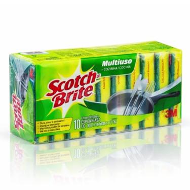 Imagem de SCOTCH-BRITE 3M Esponja Multiuso Limpeza Doméstica 10 Unidades