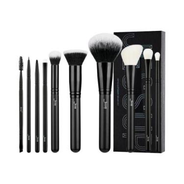 Imagem de Conjunto De 10 Pincéis De Maquiagem Jessup, Naturais E Sintéticos, Par