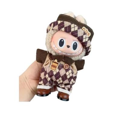 Imagem de Conjunto De Roupa Para Boneca Labubu De Vinil 17cm: Vestido De Bolinha