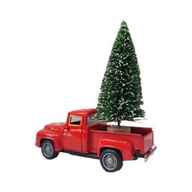 Imagem de Estátua De Resina De Caminhão De Natal Com Árvore, Decoração Festiva P