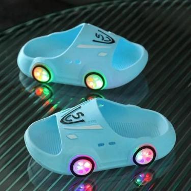 Imagem de Chinelo Infantil Antiderrapante Com LED Luminoso Para Meninas E Menino