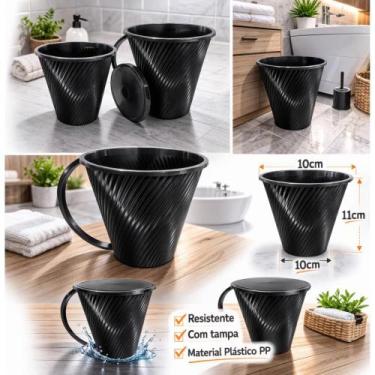 Imagem de Lixeira com Tampa para Sacola Plástica  Suporte Prático para Cozinha, 