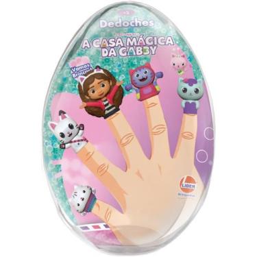 Imagem de Dedoches A Casa Mágica Da Gabby 5 Fantoches No Ovo De Páscoa - Mili Mu