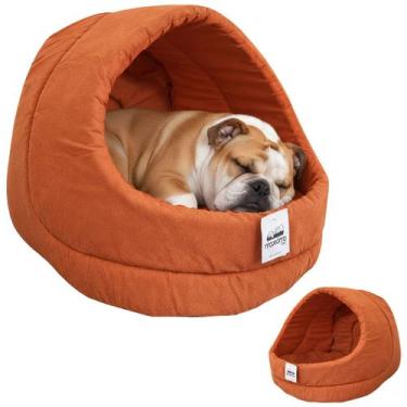 Imagem de Cama Iglu Suede Luxo Caes Gato Lavavel Caminha Terracota G - Maxximo P