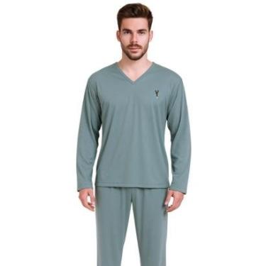 Imagem de Pijama de Inverno Blusa de Frio Masculino Manga Longa Calça Comprida Alex-Masculino