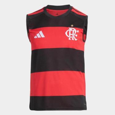Imagem de Regata Flamengo I 26/27 Adidas Masculino, Vermelho, Preto, P