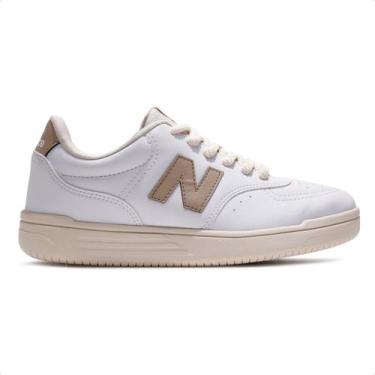 Imagem de Tênis New Balance BB80 Unissex, 37, Branco, Marrom