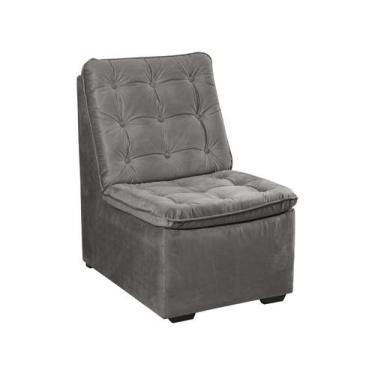 Imagem de Sofa Itália 2,82 Mts Retrátil e Reclinavel Tecido Suede Castor - Cama 