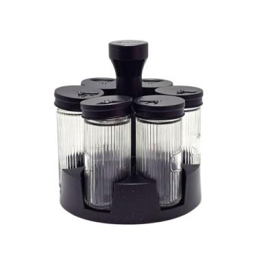 Imagem de Porta Condimentos base Giratória 6 Potes - Belovidro, Lines