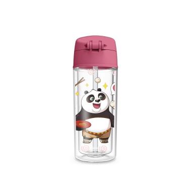 Imagem de Garrafa De Água Infantil Pop Kung Fu Panda 270ml c/ Canudo