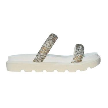Imagem de Sandália Slide Flatform Tratorada Feminino Vizzano 6459.110 Off White,