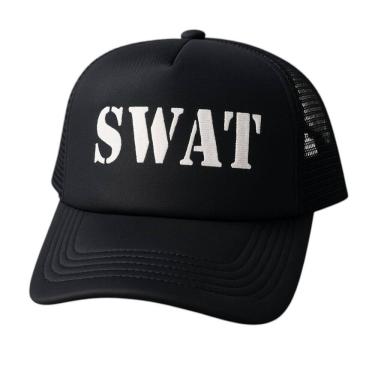 Imagem de Boné SWAT Trucker Preto e Branco Policia