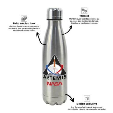Imagem de Garrafa termica Artemis aco inox parede dupla 500ml -Nasa - Sem Marca,